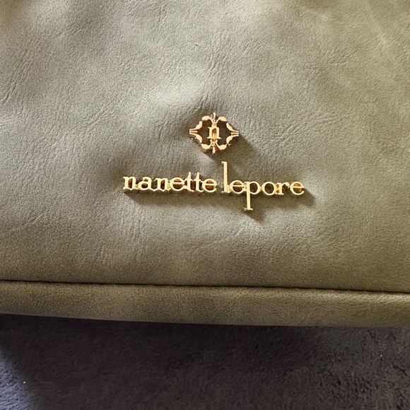 Nanette Lepore Crossbody Bag Purse Olive Green Faux Suede Adjustable Strap. - Picture 8 of 16